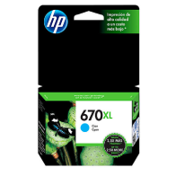 CARTUCHO DE TINTA HP 670XL CYAN ORIGINAL (CZ118AL)
