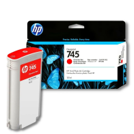 Tinta Hp F9K00A 745 130ml Chrom Red Original
