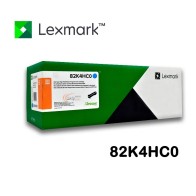 TONER LEXMARK 82K4HC0 PARA CX820 / CX825 / CX862 CYAN (17K)