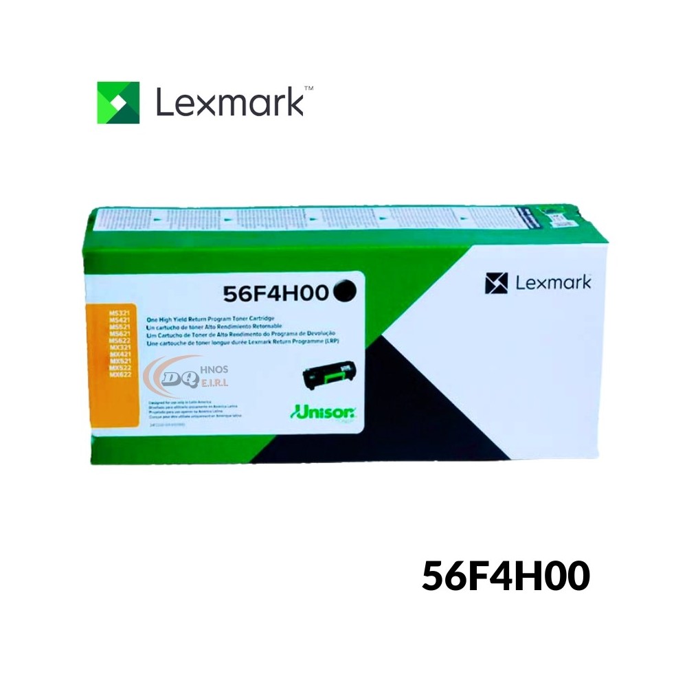 TONER LEXMARK 56F4H00 NEGRO MS321 15.000 PAGINAS TONER LEXMARK 56F4H00 NEGRO MS321 15.000 PAGINAS
