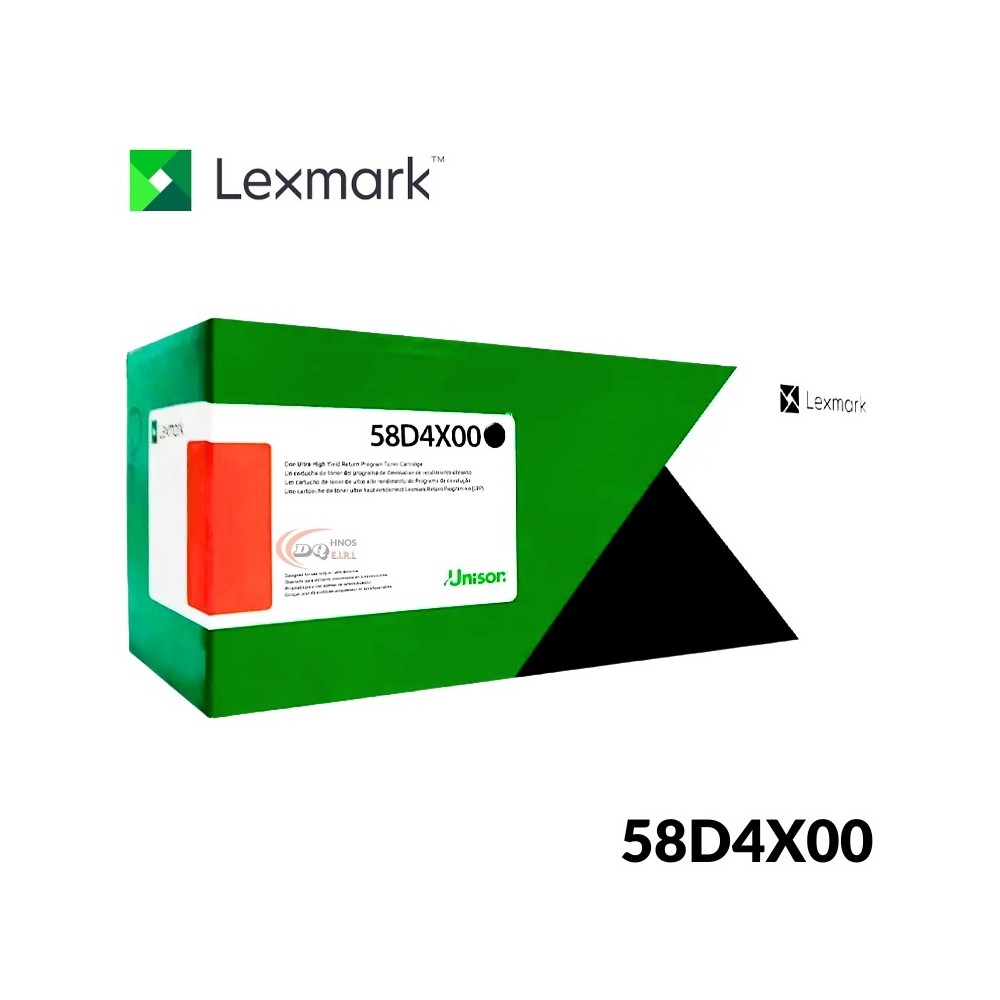 TONER LEXMARK 58D4X00 NEGRO MS826 35.000 PAGINAS TONER LEXMARK 58D4X00 NEGRO MS826 35.000 PAGINAS