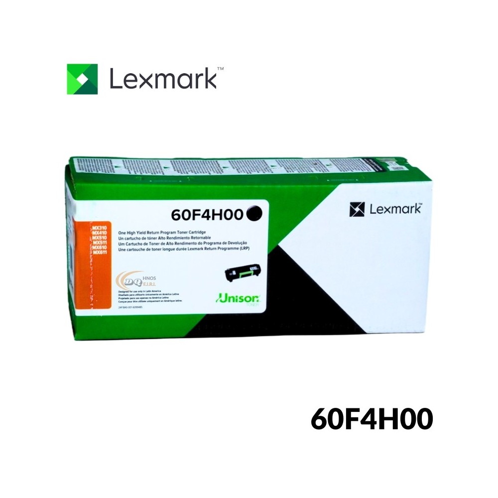 TONER LEXMARK 60F4H00 604H PARA MX611DHE 10,000 PAG TONER LEXMARK 60F4H00 604H PARA MX611DHE 10,000 PAG