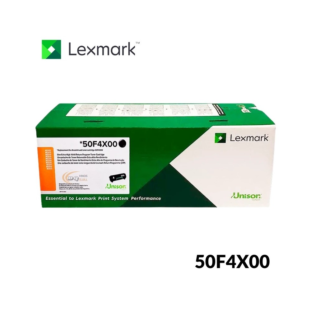 TONER LEXMARK 50F4X00 504X NEGRO 10,000 PAGINAS