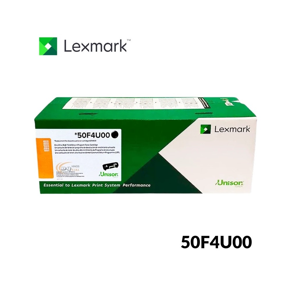 TONER LEXMARK 50F4U00 504U NEGRO 20,000 PAGINAS TONER LEXMARK 50F4U00 504U NEGRO 20,000 PAGINAS