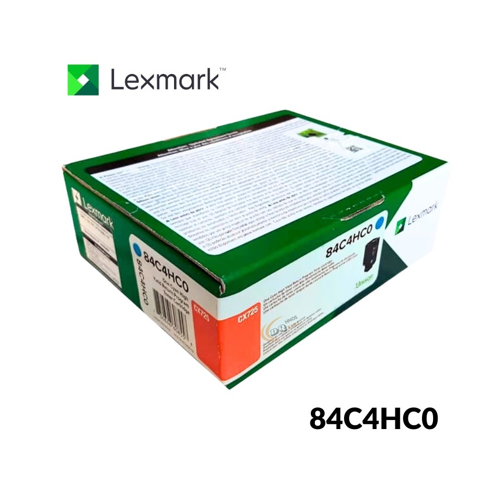 Toner Lexmark 84C4HC0 cx725dhe Cyan 16,000 Paginas Toner Lexmark 84C4HC0 cx725dhe Cyan 16,000 Paginas