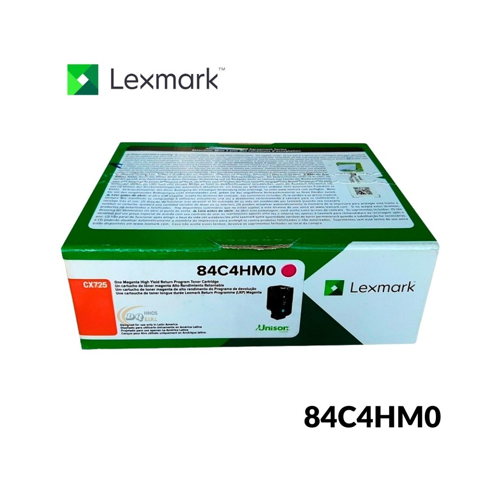 Toner Lexmark 84C4HM0 cx725dhe Magenta 16,000 Paginas Toner Lexmark 84C4HM0 cx725dhe Magenta 16,000 Paginas