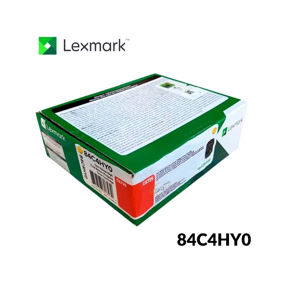 Toner Lexmark 84C4HY0 cx725dhe Yellow 16,000 Paginas Toner Lexmark 84C4HY0 cx725dhe Yellow 16,000 Paginas