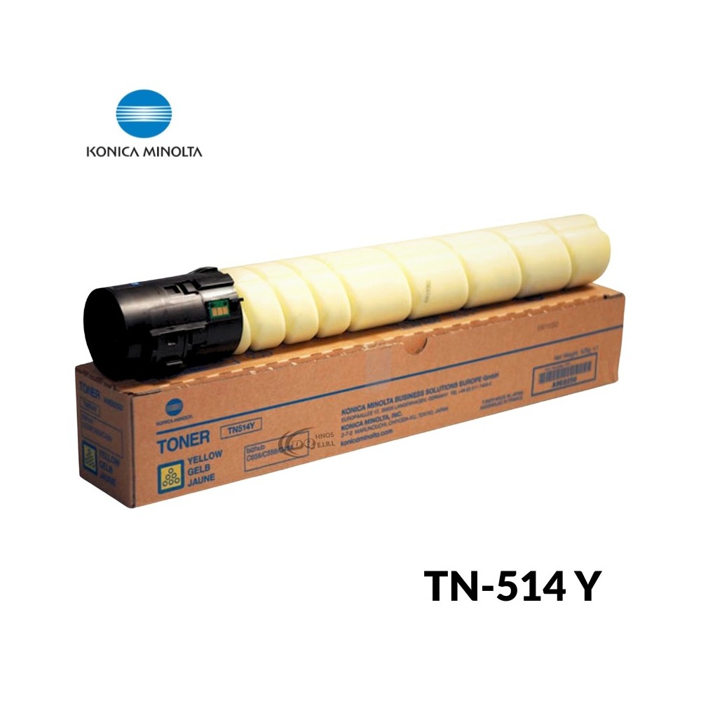 TONER KONICA MINOLTA TN-514Y YELLOW BIZHUB C-458, 558 A9E8290 26,000 páginas